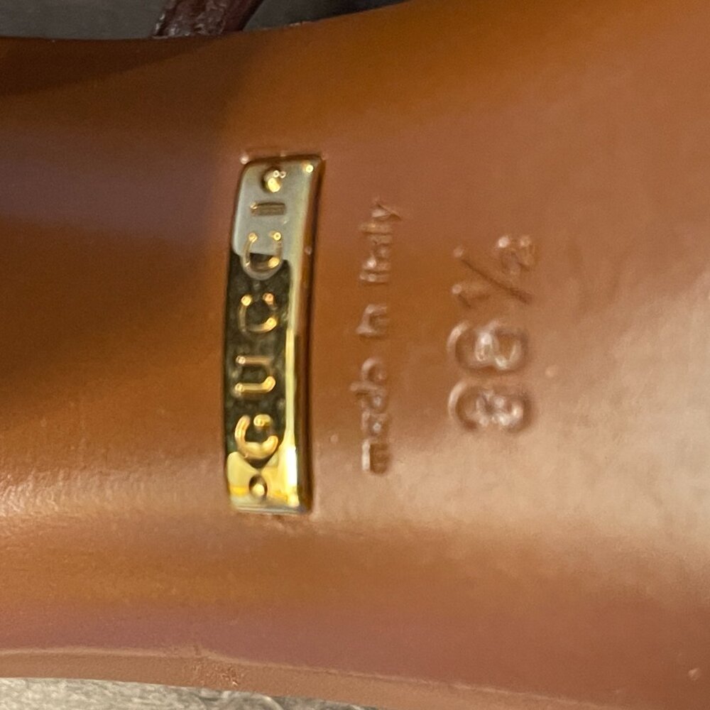 Gucci NS NYLON LIFFORD V.R.V / CUIR SANDALS 36 1/2 - Picture 16 of 16
